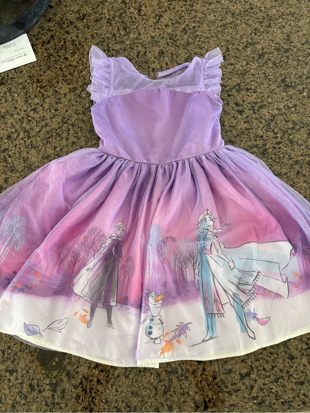 Disney Frozen Elsa Anna Olaf Girls 7/8 Tulle Party Dress Halloween. NICE